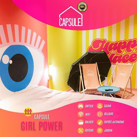 Capsule Girl Power Spa - Balneo - Sauna - Karaoke - Billard - 2 Chambres Charleroi Buitenkant foto
